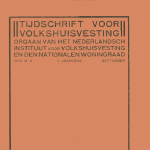 Tijdschrift voor Volkshuisvesting 1e jaargang 8 September 1920