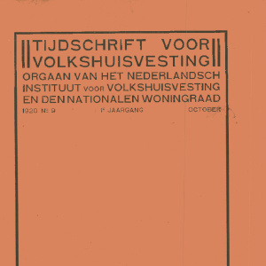 Tijdschrift voor Volkshuisvesting 1e jaargang 9 October 1920