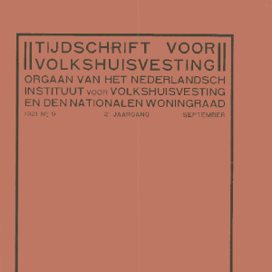 Tijdschrift voor Volkshuisvesting 2e jaargang 9 September 1921