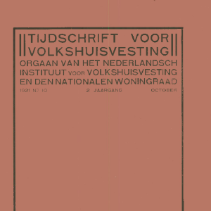 Tijdschrift voor Volkshuisvesting 2e jaargang 10 October 1921