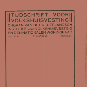 Tijdschrift voor Volkshuisvesting 2e jaargang 11 November 1921