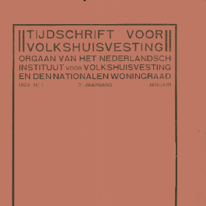 Tijdschrift voor Volkshuisvesting 3e jaargang 1 Januari 1922
