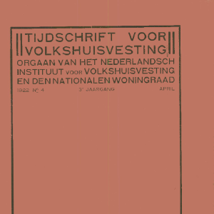 Tijdschrift voor Volkshuisvesting 3e jaargang 4 April 1922