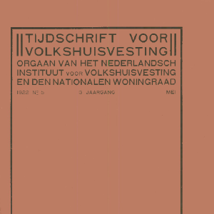 Tijdschrift voor Volkshuisvesting 3e jaargang 5 Mei 1922