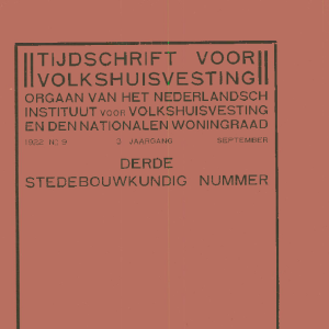 Tijdschrift voor Volkshuisvesting 3e jaargang 9 September 1922