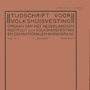 Tijdschrift voor Volkshuisvesting 3e jaargang 11 november 1922