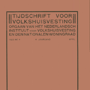 Tijdschrift voor Volkshuisvesting 4e jaargang 4 April 1923