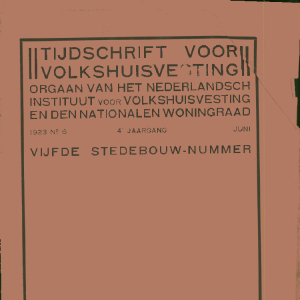 Tijdschrift voor Volkshuisvesting 4e jaargang 6 Juni 1923