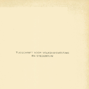 Tijdschrift voor Volkshuisvesting & Stedebouw 5e jaargang 1 januari 1924