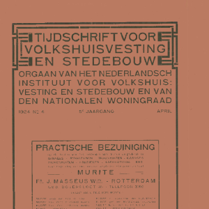 Tijdschrift voor Volkshuisvesting & Stedebouw 5e jaargang 4 april 1924