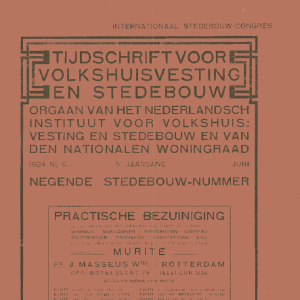 Tijdschrift voor Volkshuisvesting & Stedebouw 5e jaargang 6 juni 1924
