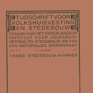Tijdschrift voor Volkshuisvesting & Stedebouw 5e jaargang 7 juli 1924