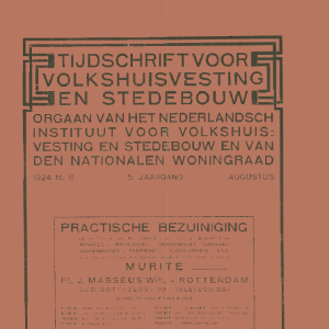 Tijdschrift voor Volkshuisvesting & Stedebouw 5e jaargang 8 augustus 1924