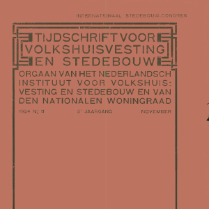 Tijdschrift voor Volkshuisvesting & Stedebouw 5e jaargang 11 november 1924