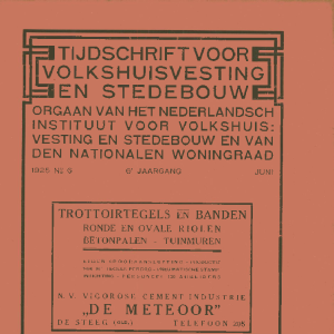 Tijdschrift voor Volkshuisvesting & Stedebouw 6e jaargang 6 juni 1925