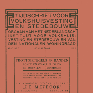 Tijdschrift voor Volkshuisvesting & Stedebouw 6e jaargang 7 juli 1925