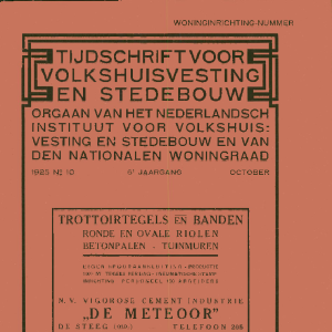 Tijdschrift voor Volkshuisvesting & Stedebouw 6e jaargang 10 october 1925