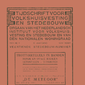 Tijdschrift voor Volkshuisvesting & Stedebouw 6e jaargang 11 november 1925