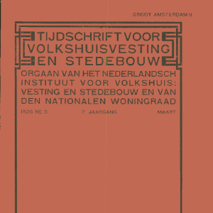 Tijdschrift voor Volkshuisvesting & Stedebouw 7e jaargang 3 maart 1926
