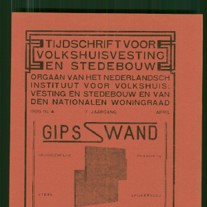 Tijdschrift voor Volkshuisvesting & Stedebouw 7e jaargang 4 april 1926