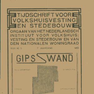 Tijdschrift voor Volkshuisvesting & Stedebouw 7e jaargang 5 mei 1926