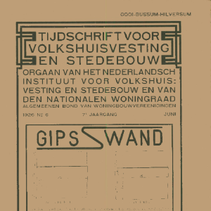 Tijdschrift voor Volkshuisvesting & Stedebouw 7e jaargang 6 juni 1926
