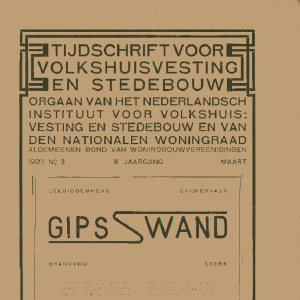 Tijdschrift voor Volkshuisvesting & Stedebouw 8e jaargang 3 maart 1927