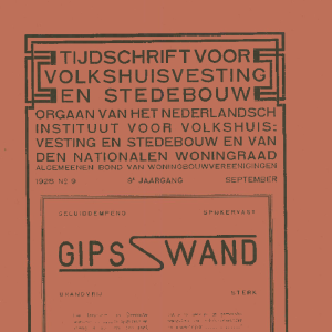 Tijdschrift voor Volkshuisvesting & Stedebouw 9e jaargang 9 september 1928