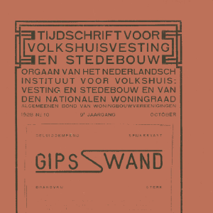 Tijdschrift voor Volkshuisvesting & Stedebouw 9e jaargang 10 October 1928