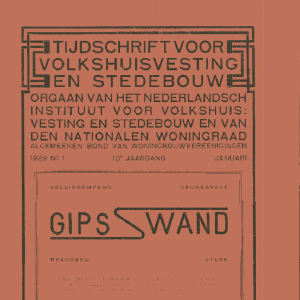 Tijdschrift voor Volkshuisvesting & Stedebouw 10e jaargang 1 Januari 1929