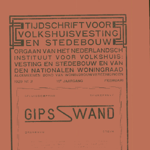 Tijdschrift voor Volkshuisvesting & Stedebouw 10e jaargang 2 Februari 1929