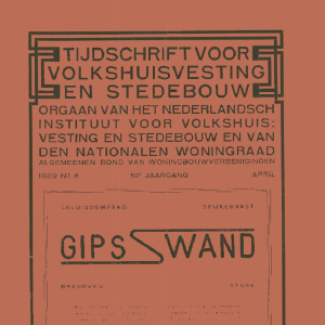 Tijdschrift voor Volkshuisvesting & Stedebouw 10e jaargang 4 april 1929