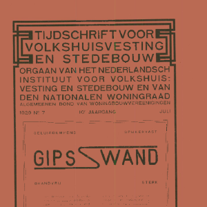 Tijdschrift voor Volkshuisvesting & Stedebouw 10e jaargang 7 Juli 1929