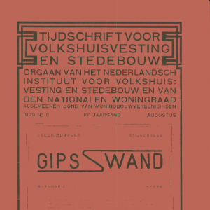 Tijdschrift voor Volkshuisvesting & Stedebouw 10e jaargang 8 Augustus 1929