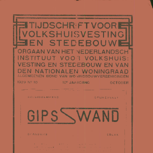 Tijdschrift voor Volkshuisvesting & Stedebouw 10e jaargang 10 October 1929