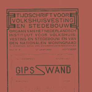 Tijdschrift voor Volkshuisvesting & Stedebouw 12e jaargang 9 september 1931