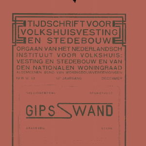 Tijdschrift voor Volkshuisvesting & Stedebouw 12e jaargang 12 december 1931