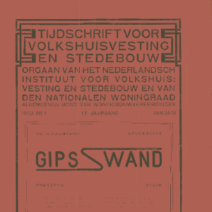 Tijdschrift voor Volkshuisvesting & Stedebouw 13e jaargang 1 januari 1932