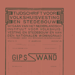 Tijdschrift voor Volkshuisvesting & Stedebouw 13e jaargang 8 augustus 1932