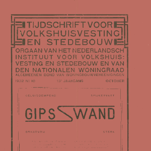 Tijdschrift voor Volkshuisvesting & Stedebouw 13e jaargang 10 october 1932
