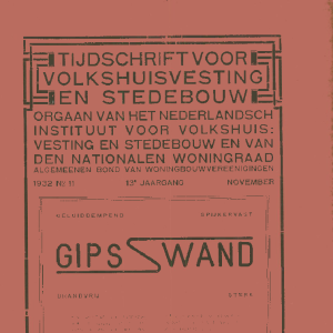 Tijdschrift voor Volkshuisvesting & Stedebouw 13e jaargang 11 november 1932