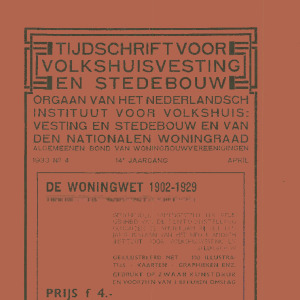 Tijdschrift voor Volkshuisvesting & Stedebouw 14e jaargang 4 april 1933