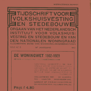 Tijdschrift voor Volkshuisvesting & Stedebouw 14e jaargang 5 mei 1933