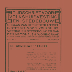 Tijdschrift voor Volkshuisvesting & Stedebouw 14e jaargang 9 september 1933