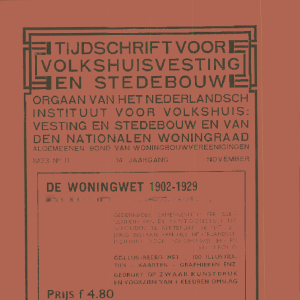 Tijdschrift voor Volkshuisvesting & Stedebouw 14e jaargang 11 november 1933