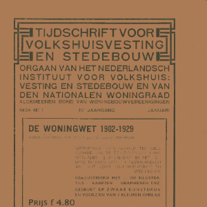 Tijdschrift voor Volkshuisvesting & Stedebouw 15e jaargang 1 Januari 1934