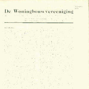 Tijdschrift voor Volkshuisvesting & Stedebouw 17e jaargang 11 November 1936
