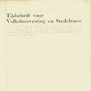 Tijdschrift voor Volkshuisvesting & Stedebouw 31e jaargang 1 Januari 1950