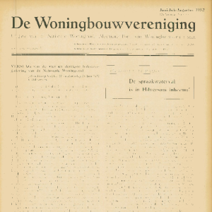 Tijdschrift voor Volkshuisvesting & Stedebouw 33e jaargang 7-8 Juli-Augustus 1952