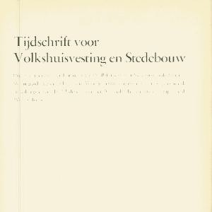 Tijdschrift voor Volkshuisvesting & Stedebouw 34e jaargang 1 Januari 1953